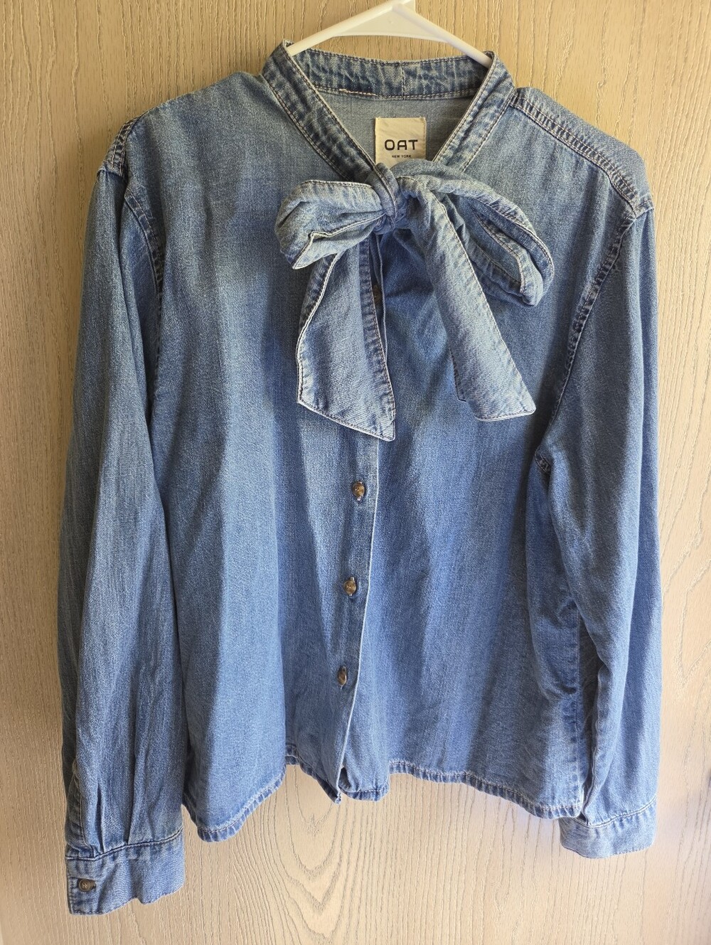 OAT Denim Tie Button Down